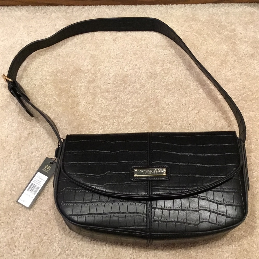 London Fog Faux Leather Shoulder Purse - Picture 3 of 13